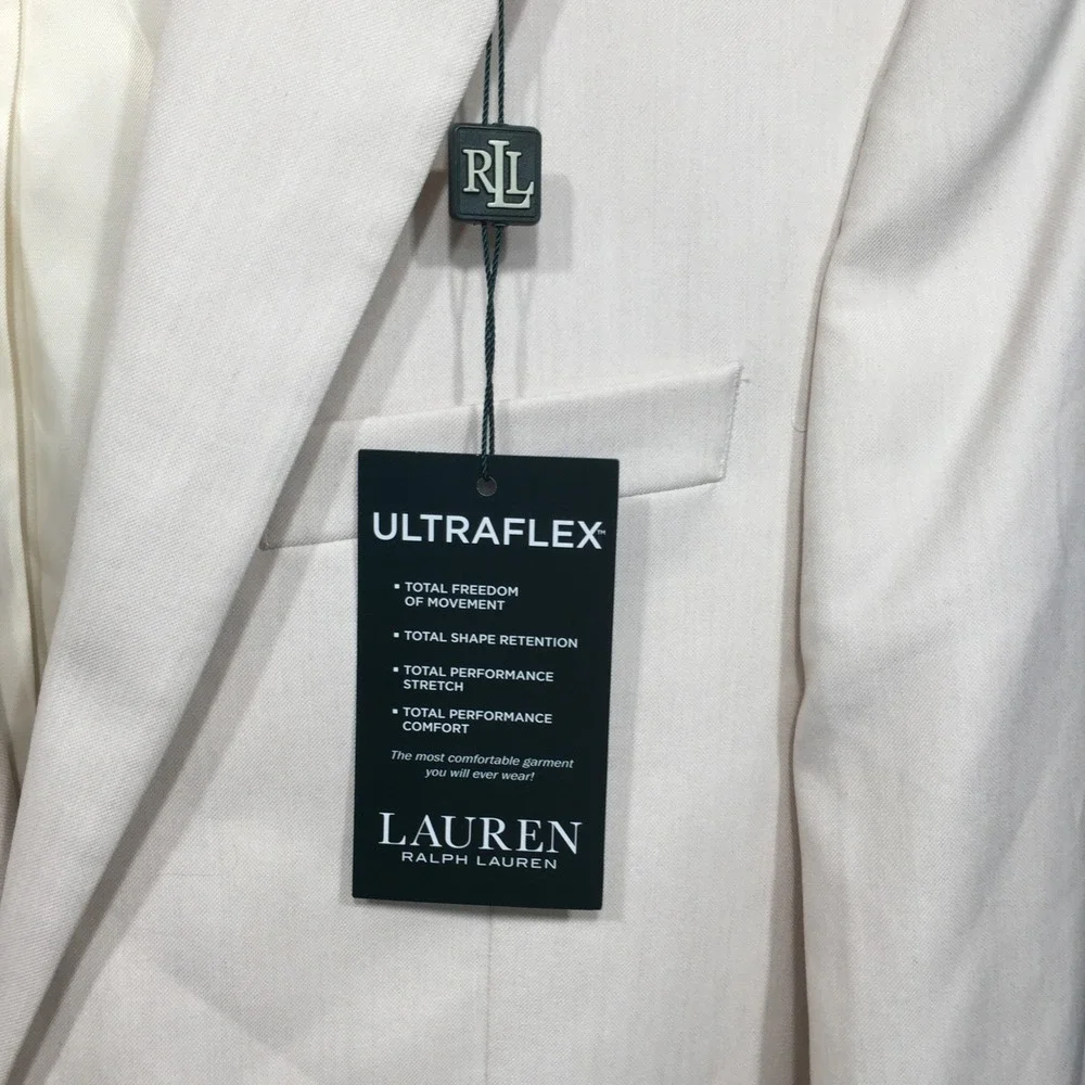 Lauren Ralph Lauren Mens Sport Coat Ultraflex Lexington 38REG Stone